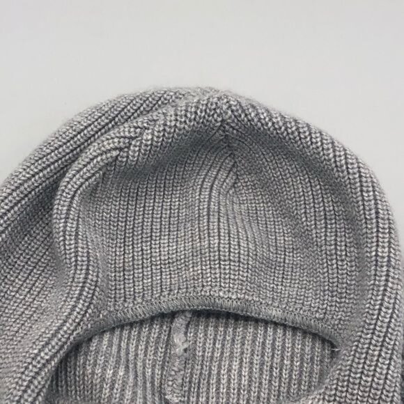 gray facial knitted beanie acrylic hat one size READ - Picture 6 of 8